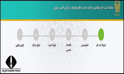 ثبت نام امریه آستان قدس رضوی